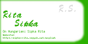 rita sipka business card